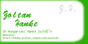 zoltan hanke business card